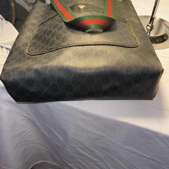 GUCCI TOTE BAG BLACK PVC Used Condition - Picture 7 of 17